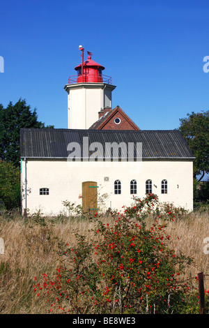 Leuchtturm in Westermarkelsdorf, Insel Fehmarn, Ostseeinsel, Landkreis Ostholstein, Schleswig-Holstein, Deutschland, Europa Stockfoto