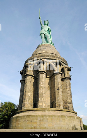 Hermannsdenkmal-Denkmal, Cherusker, Hiddesen, Detmold, Teutoburger Wald, Nordrhein-Westfalen, Deutschland, Europa Stockfoto