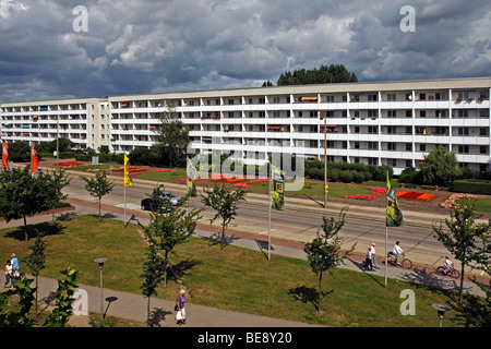 Häuser in der Neustadt von Lubbenau, Spreewald, Brandenburg, Deutschland, Europa Stockfoto