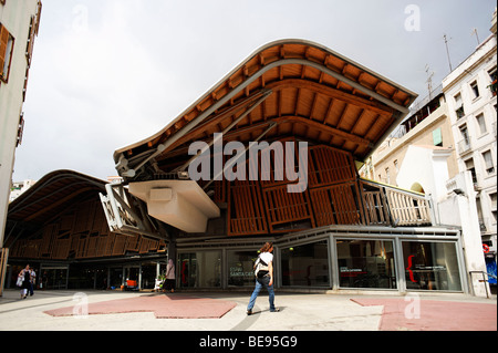 Mercat Santa Caterina Markt. Barri Gottic. Barcelona. Spanien Stockfoto