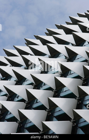 Nahaufnahme des Esplanade Theater Dach, Singapur. Stockfoto