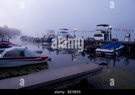 Marina auf den Erie-Kanal, New York USA. Stockfoto