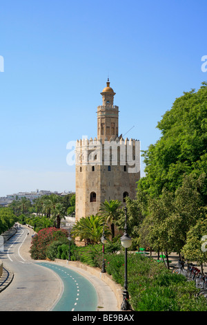 Torre del Oro, Sevilla, Andalusien, Spanien Stockfoto