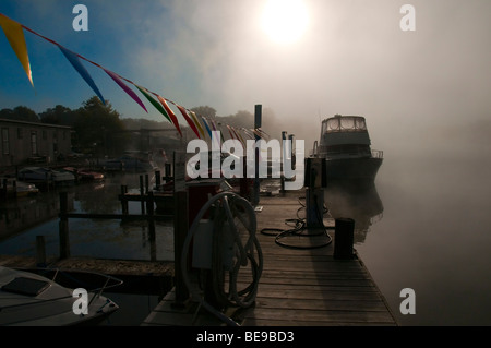 Marina auf den Erie-Kanal, New York USA. Stockfoto