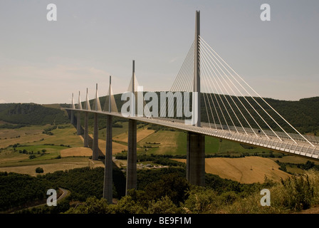 Das Viadukt von Millau (Le Viaduc de Millau) in Süd-West Frankreich Stockfoto