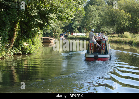 Narrowboat, River Wey Stockfoto