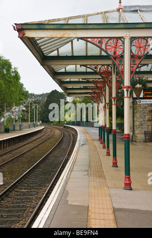 Edwardian Bahnhof Grange restauriert in Sande, Cumbria. Stockfoto