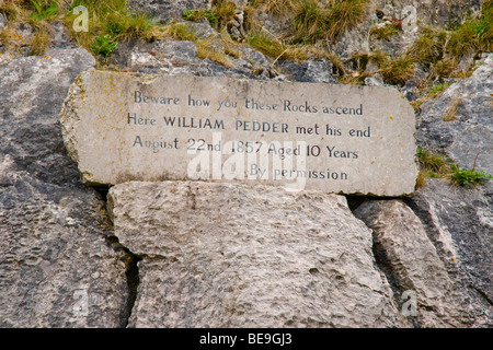 Denkmal am Humphrey Head, Morecambe Bay, in der Nähe von Flookburgh, Cumbria Stockfoto