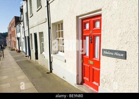 Typische Reihenhaus befindet sich in Ludlow Shropshire England UK Stockfoto