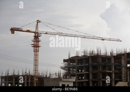 Eine neue Baustelle in Gurgaon, Indien Stockfoto