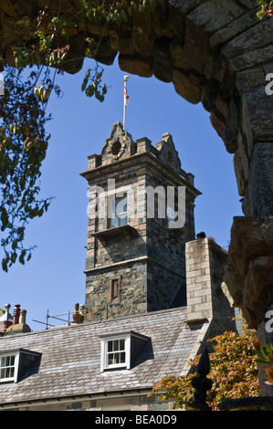 Dh LA SEIGNEURIE SARK INSEL Seigneurie Gärten Haus Signalisierung Turm Channel Islands Stockfoto