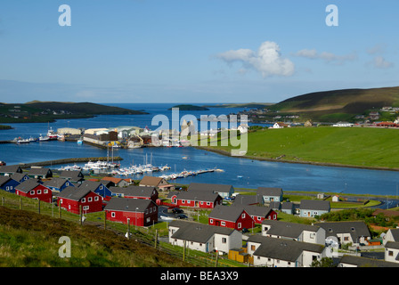 Scalloway, alte Hauptstadt von den Shetland-Inseln, Schottland Stockfoto