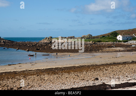 Großen Porth auf Bryher, Isles of Scilly Stockfoto