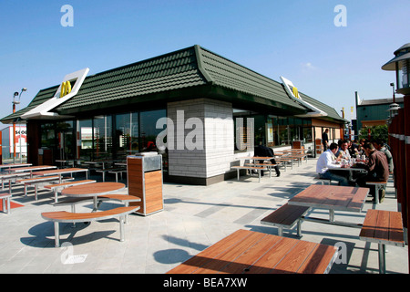 Neues Konzept der "Mc Donalds" restaurant Stockfoto