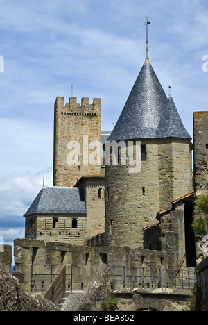 Carcassonne (11) "Château Vicomtal" (von einem Baronstitel) Stockfoto