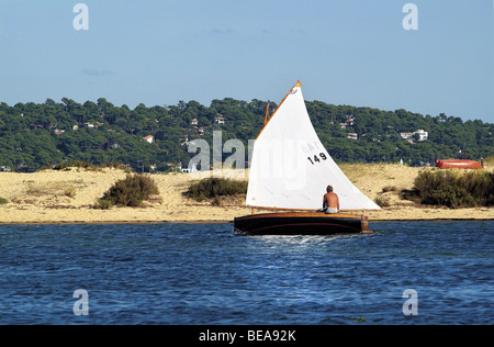 D ' Arcachon (33): Segelboot am Le Cap-Ferret (Frettchen Cape) Stockfoto