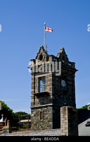 dh LA SEIGNEURIE SARK INSEL Historische Seigneurie Gärten Haus Signalgebung Tower Channel Inseln Stockfoto