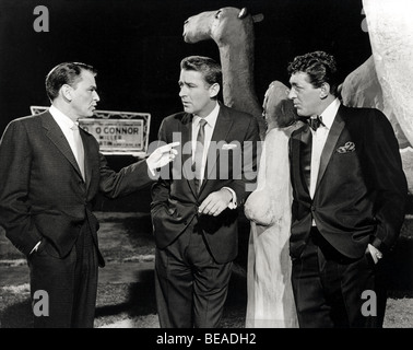 FRANK SINATRA auf der linken Seite mit Peter Lawford und Dean Martin auf der rechten Seite Stockfoto