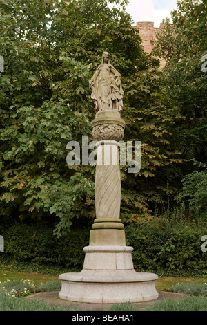 Denkmal für Alfred der große Tochter, Königin Aethelfleda in Tamworth Staffordshire. Stockfoto