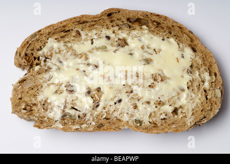 Bio Brot und butter Stockfoto