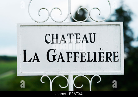 Chateau la Gaffeliere Saint Emilion Bordeaux Frankreich Stockfoto