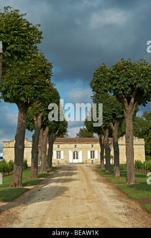 Eintritt Schloss Trottevieille Saint Emilion Bordeaux Frankreich Stockfoto