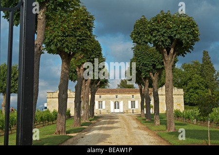 Eintritt Schloss Trottevieille Saint Emilion Bordeaux Frankreich Stockfoto