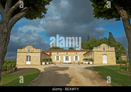 Eintritt Schloss Trottevieille Saint Emilion Bordeaux Frankreich Stockfoto