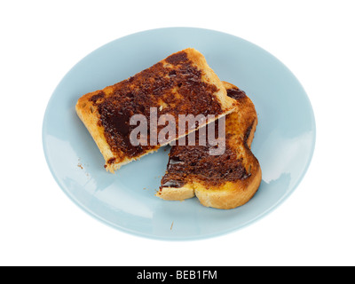 Marmite auf Toast Stockfoto