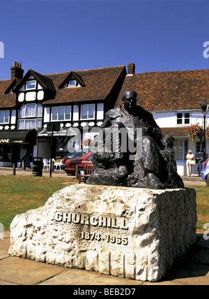 Statue von Winston Churchill Westerham Kent England UK Stockfoto