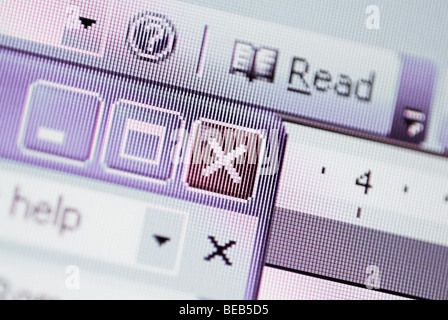 Nahaufnahme von einem Bildschirm Stockfoto