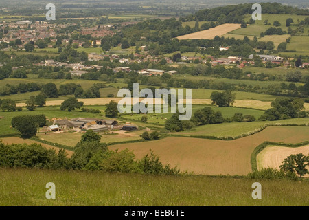 Landschaft mit Kleinstadt - Stroud Gloucestershire Stockfoto