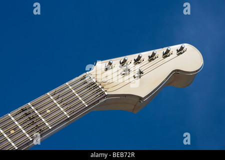 Tuning-Schlüssel von einer e-Gitarre Stockfoto