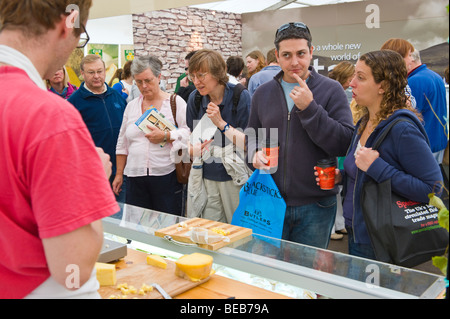 Auswahl von Käse an die großen britischen Käse Festival Cardiff South Wales UK Stockfoto