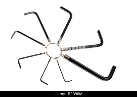 Inbusschlüssel (hex-Schlüssel). Stockfoto