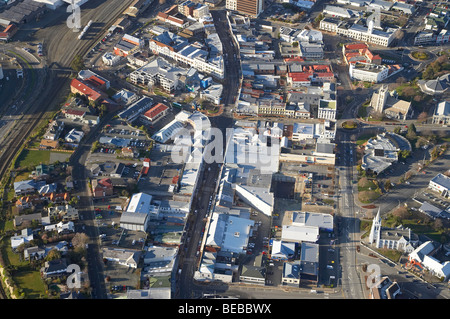 Stafford St, Timaru, South Canterbury, Südinsel, Neuseeland - Antenne Stockfoto