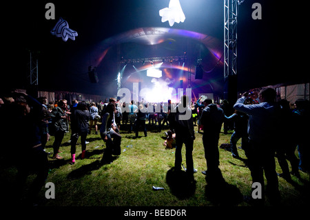 Tanz-Zelte auf der Waldwiese Festival 2009 Stockfoto