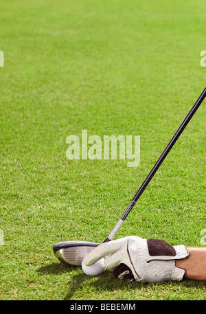 Mann, Golfen in einen Golfplatz, Biltmore Golf Course, Coral Gables, Florida, USA Stockfoto