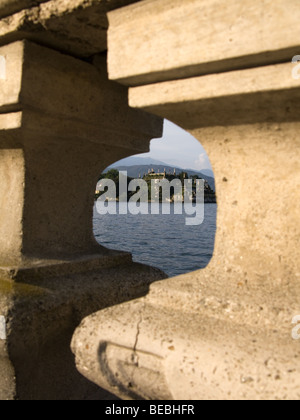 Blick von Stresa auf Isola Bella, Lago Maggiore, Italien Stockfoto