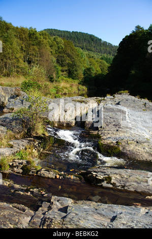 Wasserfälle am Fluss Rheidol, Ceredigion Mitte Wales, Herbstnachmittag, UK Stockfoto