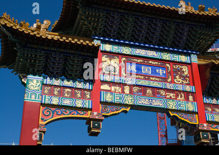 China Town Newcastle Eingang Tor Stockfoto