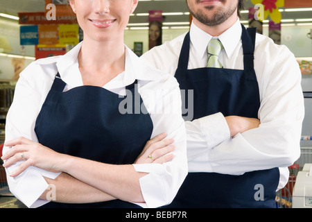 Nahaufnahme von zwei Vertriebsmitarbeiter Stockfoto