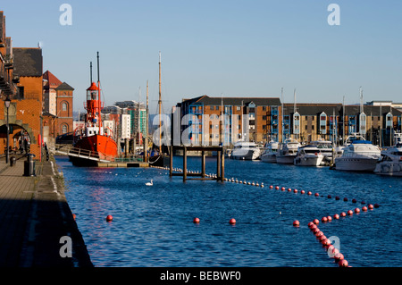 Europa, Großbritannien, Wales, Swansea Marina dockt 2009 Stockfoto