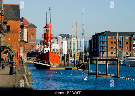 Europa, Großbritannien, Wales, Swansea Marina dockt 2009 Stockfoto