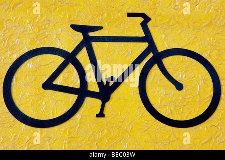 Nahaufnahme von einem Fahrrad Schild, Golden Gate Bridge, San Francisco, Kalifornien, USA Stockfoto