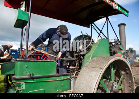 Zugmaschine Display auf Wensleydale Agrcultural Show statt Anfang September in der Nähe von Leyburn, North Yorkshire Stockfoto