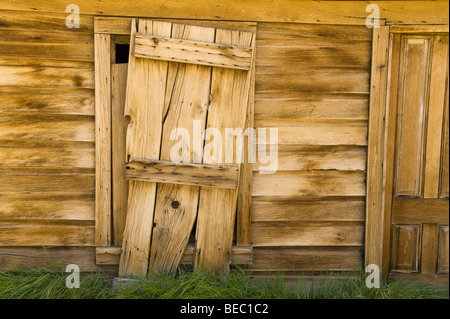 Verwitterte Holz Detail, Geisterstadt Bodie, östlichen Kalifornien, USA Stockfoto