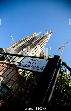 Außenseite des Barcelonas Sagrada Familia Stockfoto