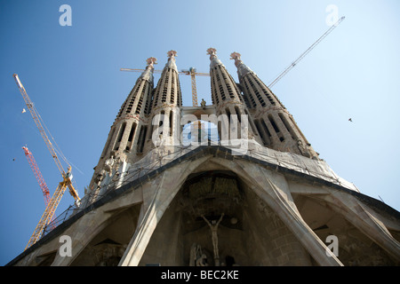 Außenseite des Barcelonas Sagrada Familia Stockfoto