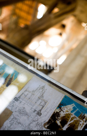 Innen Sagrada Familia in Barcelona Stockfoto